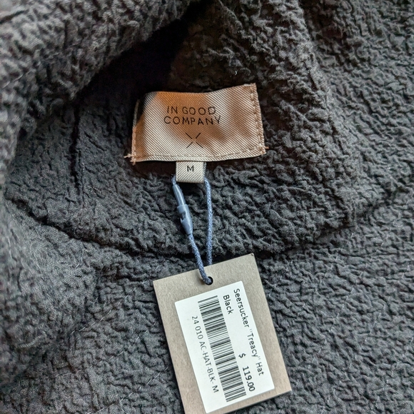 In Good Company Black Seersucker Hat - Picture 2 of 5